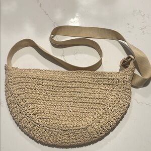 Uniqlo Tan Woven Crossbody Bag